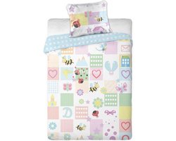 Dekbed BABY ledikant vlinders: 100x135/40x60 cm