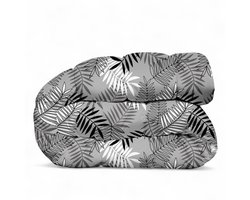 Dekbed bedrukt - Zonder hoes ( 2 in 1 ) - Tweezijdig - 1 persoon - 140 x 200 cm - Varen25 Grey