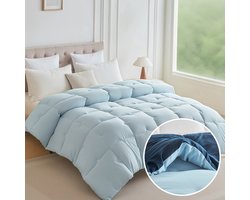 Dekbed - dekbed zonder overtrek - 1 Stuk Dikke Dekbed, Dubbelzijdig Gebruik 100% Polyester Gewatteerd 400gsm Quilted Deeken, Ultra-Zacht, Wasmachinebestendig, Geschikt Voor Alle Seizoenen, Ideaal Cadeau En Perfect voor Hotels, Studenten en Slaapzalen