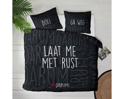 Dekbed-Discounter - #DARUM! Dekbedovertrek 240 x 200/220 cm - Verkoelend Katoen - Dubbele instopstrook - Wassen op 40 graden - Inclusief 2 kussenslopen - Laat Me met Rust