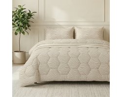 Dekbed-Discounter - EazySleep Dekbed Zonder Overtrek 140 x 200 cm - Inclusief 1 kussensloop - Wasbaar op 40 graden - All season dekbed - Wood Grain