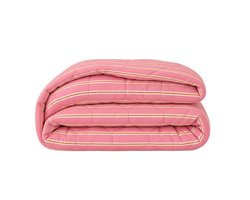 Dekbed-Discounter - EazySleep Dekbed Zonder Overtrek 140 x 200 cm - Inclusief 1 kussensloop - Wasbaar op 40 graden - Verkoelend dekbed - Double Stripe - Roze