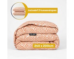 Dekbed-Discounter - EazySleep Dekbed Zonder Overtrek 240 x 200 cm - Wasbaar dekbed - Wasbaar op 40 graden - All season dekbed - Thin Bow