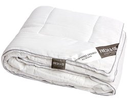 Dekbed-Discounter - Fresh and Co Dekbed 240 x 200 cm - Microdons - Alle seizoenen - Wasbaar op 40 graden - Hypoallergeen en huisstofmijtwerend - Wit