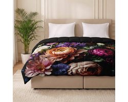 Dekbed-Discounter - Fresh and Co Dekbed Zonder Overtrek 140 x 200 cm - Inclusief 1 kussensloop - Wasbaar op 40 graden - Anti-allergisch - Dramatic Bouquet
