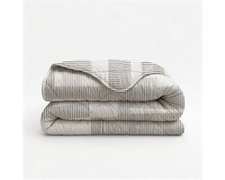Dekbed-Discounter - Fresh and Co Dekbed Zonder Overtrek 140 x 200 cm - Verkoelend - Wasbaar dekbed - Zonder Hoes - Inclusief kussensloop - Wit, Grijs