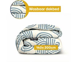 Dekbed-Discounter - Fresh and Co Dekbed Zonder Overtrek 140 x 200 cm - Wasbaar dekbed - Wasbaar op 40 graden - All season dekbed - Curvy Lines