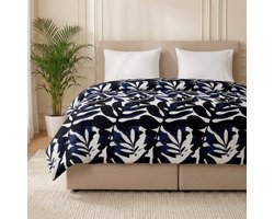 Dekbed-Discounter - Fresh and Co Dekbed Zonder Overtrek 140 x 200 cm - Wasbaar dekbed - Wasbaar op 40 graden - All season dekbed - Painted Leafs