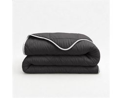 Dekbed-Discounter - Fresh and Co Dekbed Zonder Overtrek 140 x 200 cm - Wasbaar dekbed - Wasbaar op 40 graden - Met Ritssluiting - Zwart