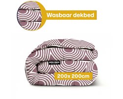 Dekbed-Discounter - Fresh and Co Dekbed Zonder Overtrek 200 x 200 cm - Wasbaar dekbed - Wasbaar op 40 graden - Verkoelend dekbed - Layered Rainbows
