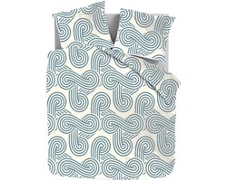 Dekbed-Discounter - Fresh and Co Dekbedovertrek 140 x 200/220 cm - Korte instopstrook - Wasbaar op 40 graden - Inclusief 1 kussensloop - Curvy Lines