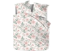 Dekbed-Discounter - Fresh and Co Dekbedovertrek 140 x 200/220 cm - Korte instopstrook - Wasbaar op 40 graden - Inclusief 1 kussensloop - Pink Blossom