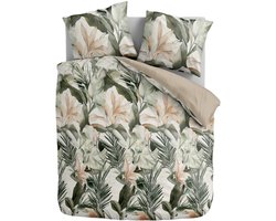 Dekbed-Discounter - Fresh and Co Dekbedovertrek 140 x 200/220 cm - Korte instopstrook - Wasbaar op 40 graden - Inclusief 1 kussensloop - Vintage Botenica