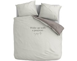Dekbed-Discounter - Fresh and Co Dekbedovertrek 200 x 200/220 cm - Dubbele instopstrook - Wassen op 30 graden - Inclusief 2 kussenslopen - Purpose