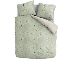 Dekbed-Discounter - Fresh and Co Dekbedovertrek 240 x 200/220 cm - Dubbele instopstrook - Wasbaar op 40 graden - Inclusief 2 kussenslopen - Lotus Birds