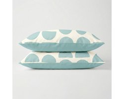 Dekbed-Discounter - Fresh and Co Kussenslopen 60 x 70 cm - Set van 2 kussenslopen - Wasbaar op 40 graden - Anti-allergisch - Half Circles
