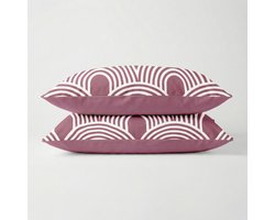 Dekbed-Discounter - Fresh and Co Kussenslopen 60 x 70 cm - Set van 2 kussenslopen - Wasbaar op 40 graden - Anti-allergisch - Layered Rainbows