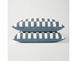 Dekbed-Discounter - Fresh and Co Kussenslopen 60 x 70 cm - Set van 2 kussenslopen - Wasbaar op 40 graden - Anti-allergisch - Pastel Rectangles