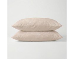 Dekbed-Discounter - Fresh and Co Kussenslopen 60 x 70 cm - Set van 2 kussenslopen - Wasbaar op 40 graden - Anti-allergisch - Sketched Flowers