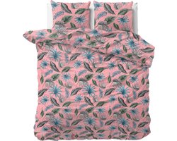 Dekbed Discounter - Lits-jumeaux Dekbedovertrek Yellie - Roze 240x220 cm - Polycotton - Dekbedovertrek met 2 kussenslopen