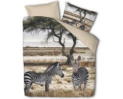 Dekbed-Discounter - Luna Bedding Dekbedovertrek 240 x 200/220 cm - Verkoelend Katoen - Dubbele instopstrook - Wassen op 40 graden - Inclusief 2 kussenslopen - Oase