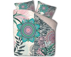 Dekbed-Discounter - Luna Bedding Dekbedovertrek 240 x 200/220 cm - Verkoelend Katoen Flanel - Dubbele instopstrook - Wasbaar op 30 graden - Strijkvrij - Smiling Serenade