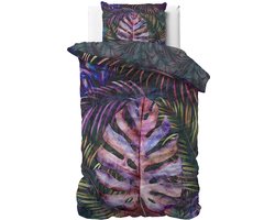 Dekbed-Discounter - Manilla Dekbedovertrek 140 x 200/220 cm - Verkoelend Katoen-Satijn - Korte instopstrook - Wassen op 30 graden - Inclusief 1 kussensloop - Zelda