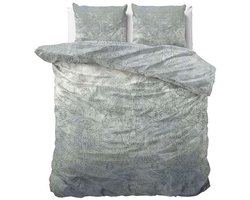 Dekbed-Discounter - Manilla Dekbedovertrek 200 x 200/220 cm - Verkoelend Katoen-Satijn - Dubbele instopstrook - Wassen op 30 graden - Inclusief 2 kussenslopen - Despina Blue