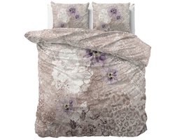 Dekbed-Discounter - Manilla Dekbedovertrek 200 x 200/220 cm - Verkoelend Katoen-Satijn - Dubbele instopstrook - Wassen op 30 graden - Inclusief 2 kussenslopen - Larina
