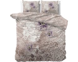 Dekbed-Discounter - Manilla Dekbedovertrek 240 x 200/220 cm - Katoen-Satijn - Dubbele instopstrook - Wassen op 30 graden - Inclusief 2 kussenslopen - Larina