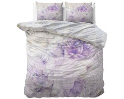 Dekbed-Discounter - Manilla Dekbedovertrek 240 x 200/220 cm - Verkoelend Katoen-Satijn - Dubbele instopstrook - Wassen op 30 graden - Inclusief 2 kussenslopen - Katrine White