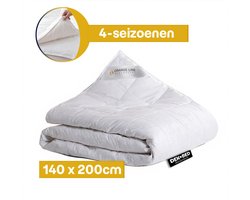 Dekbed-Discounter - Orange Line Dekbed 140 x 200 cm - Verkoelend dekbed - Wasbaar op 60 graden - Anti-allergisch - Wit