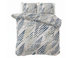Dekbed-Discounter - Presence Dekbedovertrek 240 x 200/220 cm - Verkoelend Percale Katoen - Dubbele instopstrook - Wassen op 40 graden - Inclusief 2 kussenslopen - Shadow Lines