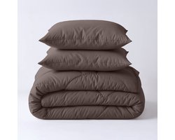Dekbed-Discounter - Sleeptime Dekbed Zonder Overtrek 140 x 200 cm - Inclusief 1 kussensloop - Wasbaar op 40 graden - All season dekbed - Bruin