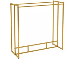 Dekbed Displaystandaard - Gordijnen Rek - Winkel Presentatie - Dubbelzijdig Ontwerp - 120 x 60 x 135 cm - Goud