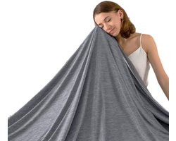 Dekbed (in één verpakking) – Koeldeken voor de zomer – Donzen zomerdekbed – Dubbelzijdig zomerdekbed – Ademend, zacht en antistatisch – Geschikt voor bedden of banken – Grijs – 130 x 150 cm
