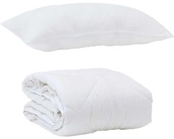 Dekbed met kussen 2 st | Beddengoed Wit Microvezel