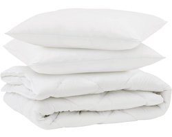 Dekbed met kussen 3 st | Beddengoed Wit Microfibre