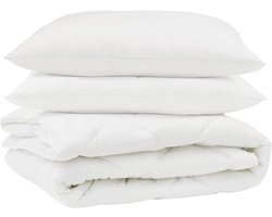 Dekbed met kussen 3 st | Beddengoed Wit Microfibre