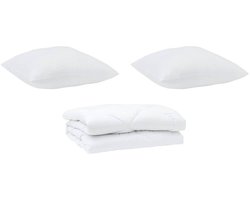 Dekbed met kussen 3 st | Beddengoed Wit Microvezel