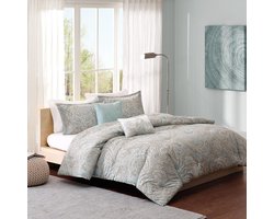 Dekbed set - Beddengoed - Slaapkamer decoratie - Ademend katoen - King/Cal King - Blauw