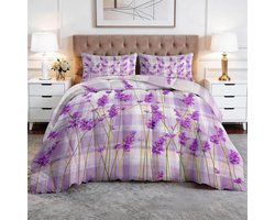 Dekbed Set - Dekbed met slopen - Heerlijk slapen - Omkeerbaar en wasbaar - 200x200 cm - Lichtpaars
