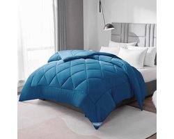 Dekbed voor tweepersoonsbed - 4 Seizoenen - 260 x 240 cm - Synthetische Microvezel - Turquoise