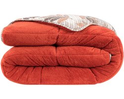 Dekbed zonder overtrek, Koningsdag, 4 Seizoenen Dekbed, Teddy, Wasbaar Dekbed, Inclusief Kussensloop, Oranje, ca. 140x200 cm, Eenpersoons, Bedrukt dekbed, Teddy Dekbedovertrek, 2 in 1 Dekbed, Hoesloos Dekbed, Ultra Soft, Hypoallergeen, De Linde Home