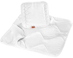 Dekbedje voor baby‘s en kinderen; incl. hoofdkussen; wit