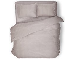 Dekbedovertrek - 140x200/220 - Uni - Satijnstreep / Satijn Streep - Hotel Kwaliteit Satin Stripe - Blush