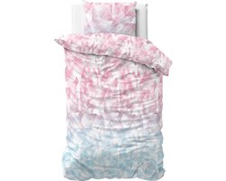 Dekbedovertrek 140x220 roze/blauw