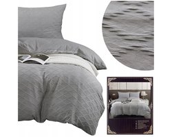 Dekbedovertrek 160x200 Kora Jacquard 4-delig Ignazio 04 Grijs/Zilver