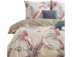 Dekbedovertrek 160x200cm Katoen Satijn Dubbelzijdig Bladeren