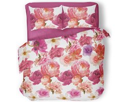 Dekbedovertrek 200x200/220cm - Bloem - Multi - Tweepersoons